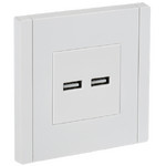 Розетка USB двойная IEK FORTE&PIANO A+A 3,1А белый, IEK