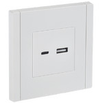 Розетка USB двойная IEK FORTE&PIANO A+C 3,1А белый, IEK