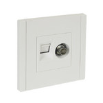 Розетка двойная TV+RJ45 кат.6E IEK FORTE&PIANO белый, IEK