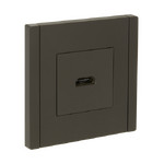 HDMI розетка IEK FORTE&PIANO одинарная тип А, серый, IEK