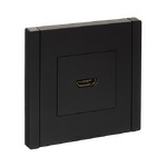 HDMI розетка IEK FORTE&PIANO одинарная тип А, черный, IEK
