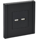 Розетка USB двойная IEK FORTE&PIANO A+A 3,1А черный, IEK