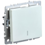 Выключатель 1-клавишный с подсветкой IEK Brite, 10A/250В, жемчужный, IEK