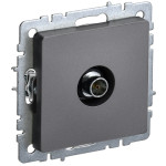Розетка TV IEK Brite оконечная, сталь, IEK