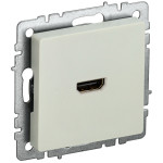 HDMI розетка IEK Brite одинарная тип А, бежевый, IEK
