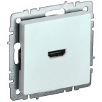 HDMI розетка IEK Brite одинарная тип А, жемчужный, IEK