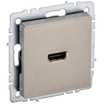 HDMI розетка IEK Brite одинарная тип А, шампань, IEK