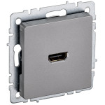 HDMI розетка IEK Brite одинарная тип А, сталь, IEK