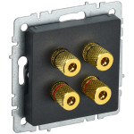 Акустическая розетка IEK Brite, черный, IEK