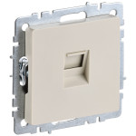 Розетка интернет одинарная IEK Brite RJ45 кат.6 бежевый, IEK
