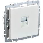 Розетка интернет одинарная IEK Brite RJ45 кат.6 жемчужный, IEK
