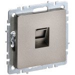Розетка интернет одинарная IEK Brite RJ45 кат.6 шампань, IEK