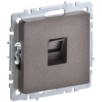 Розетка интернет одинарная IEK Brite RJ45 кат.6 темная бронза, IEK