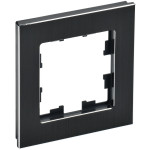 Рамка одинарная IEK Brite Decor черный металл, IEK