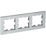 Рамка тройная IEK Brite Decor алюминий металл, IEK