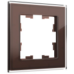 Рамка одинарная IEK Brite Decor темная бронза стекло, IEK