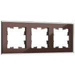 Рамка тройная IEK Brite Decor темная бронза стекло, IEK