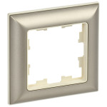 Рамка одинарная 3D-форма IEK Brite Decor шампань/бежевый, IEK