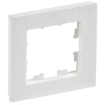 Рамка одинарная IEK Brite Decor белый рифленый, IEK
