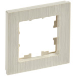 Рамка одинарная IEK Brite Decor бежевый рифленый, IEK