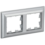 Рамка двойная 3D-форма IEK Brite Decor алюминий, IEK