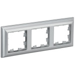 Рамка тройная 3D-форма IEK Brite Decor алюминий, IEK