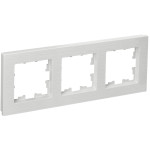 Рамка тройная IEK Brite Decor белый рифленый, IEK
