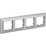 Рамка четверная 3D-форма IEK Brite Decor алюминий, IEK