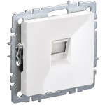 Розетка интернет одинарная IEK Brite RJ45 кат.5E белый, IEK