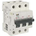Автоматический выключатель IEK ARMAT 3P 2А (D) 6кА, IEK