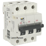 Автоматический выключатель IEK ARMAT 3P 4А (B) 6кА, IEK