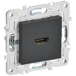 HDMI розетка IEK SKANDY одинарная тип А, графит, IEK