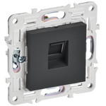 Розетка интернет одинарная IEK SKANDY RJ45 кат.6 графит, IEK