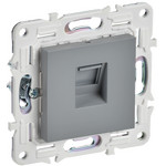 Розетка интернет одинарная IEK SKANDY RJ45 кат.6 серый, IEK